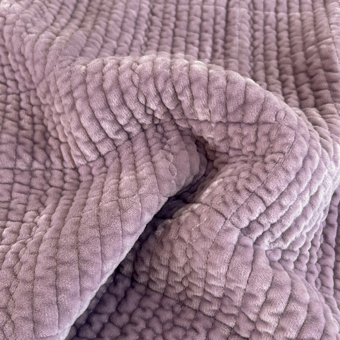 91家纺网 家纺一手货源 找家纺 欣宜家纺 2026新款全棉纱布加宝宝绒填充棉花床盖三件套 蔷薇小兔-芋