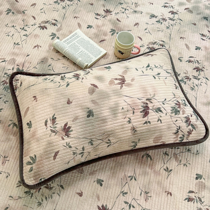 91家纺网 家纺一手货源 找家纺 欣宜家纺 2026新款全棉纱布加宝宝绒填充棉花床盖三件套 青时-粉