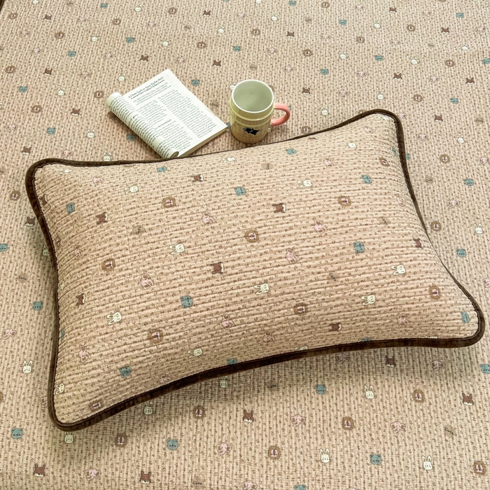 91家纺网 家纺一手货源 找家纺 欣宜家纺 2026新款全棉纱布加宝宝绒填充棉花床盖三件套 星月童话-棕