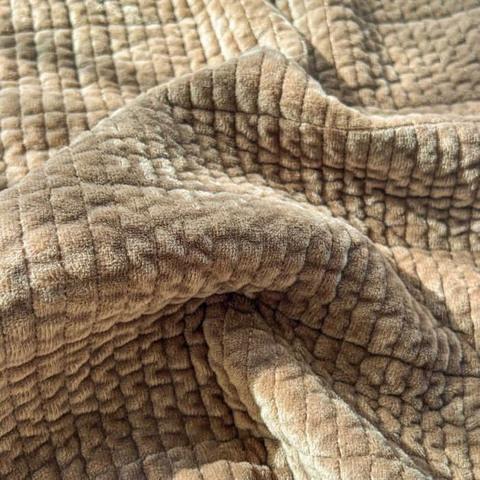 91家纺网 家纺一手货源 找家纺 欣宜家纺 2026新款全棉纱布加宝宝绒填充棉花床盖三件套 秀雅