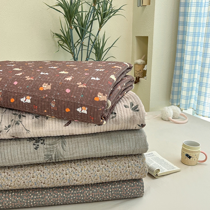 91家纺网 家纺一手货源 找家纺 欣宜家纺 2026新款全棉纱布加宝宝绒填充棉花床盖三件套 组合