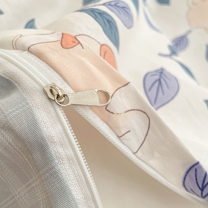 91家纺网 家纺一手货源 找家纺 世爵 2026春夏新款全棉纯棉印花小清新四件套 花园兔