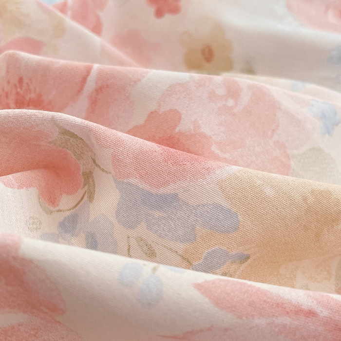 91家纺网 家纺一手货源 找家纺 世爵 2026春夏新款全棉纯棉印花小清新四件套 盛夏晚晴