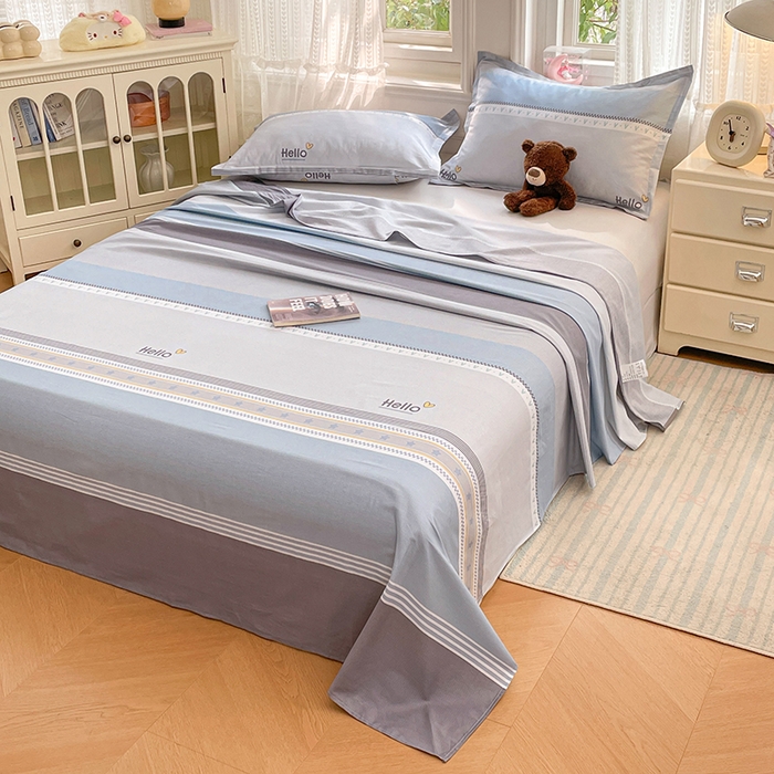 91家纺网 家纺一手货源 找家纺 世爵 2026春夏新款全棉纯棉印花小清新四件套 墨尔本