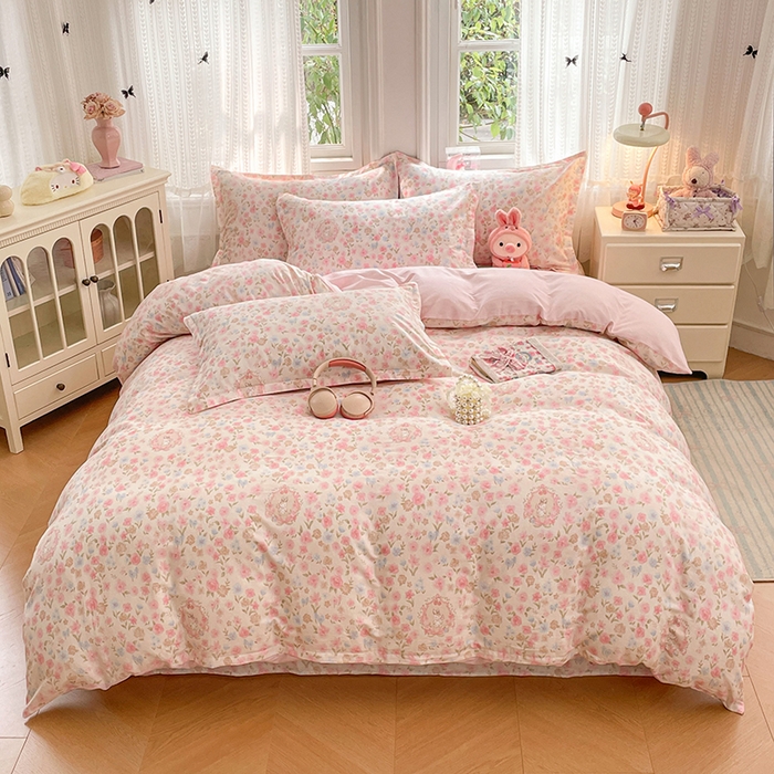 世爵 2026春夏新款全棉纯棉印花小清新四件套 碎花拾影