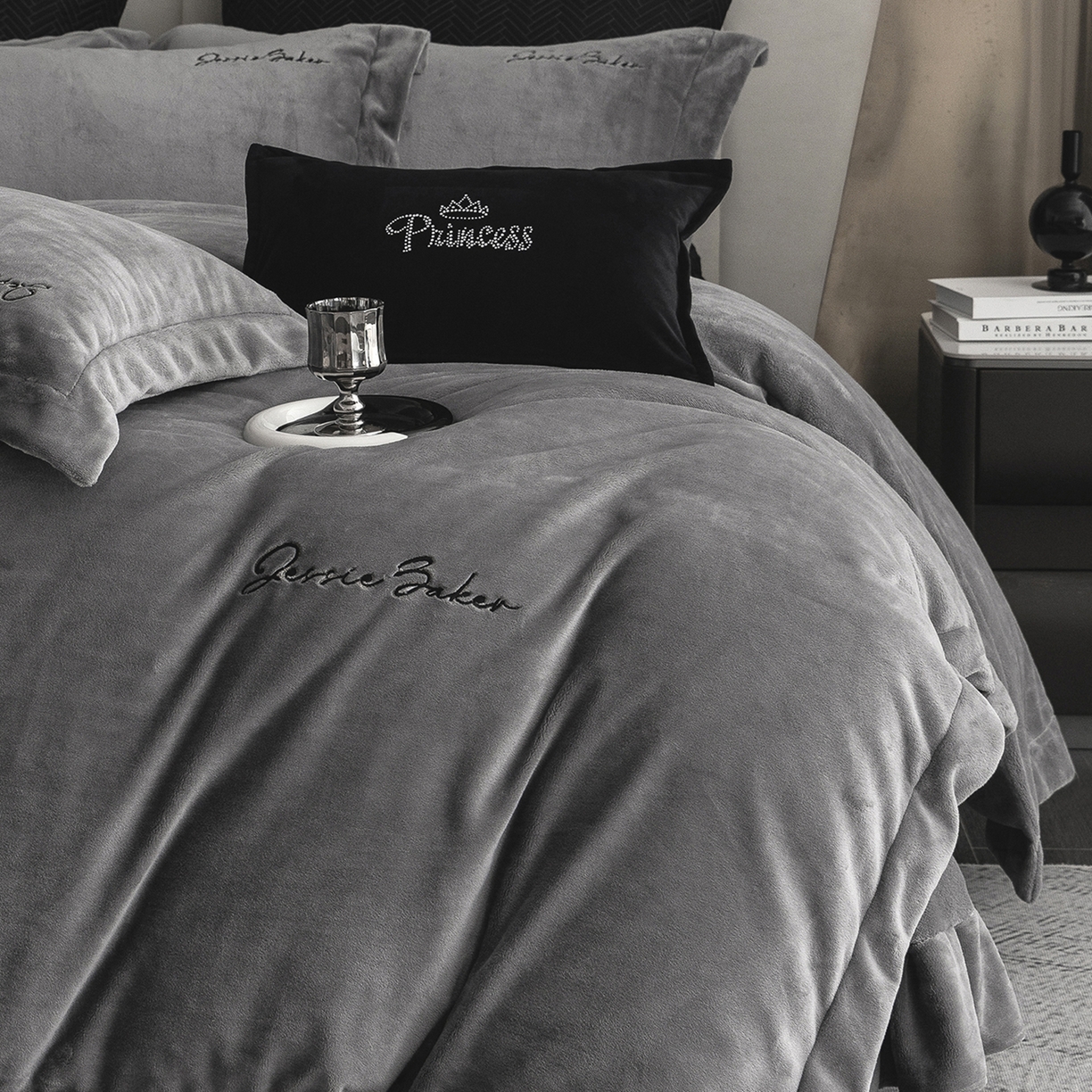 91家纺网 家纺一手货源 找家纺 时亿家居 2026新款恒温奶芙绒系列四件套-帛瑞 帛瑞-灰