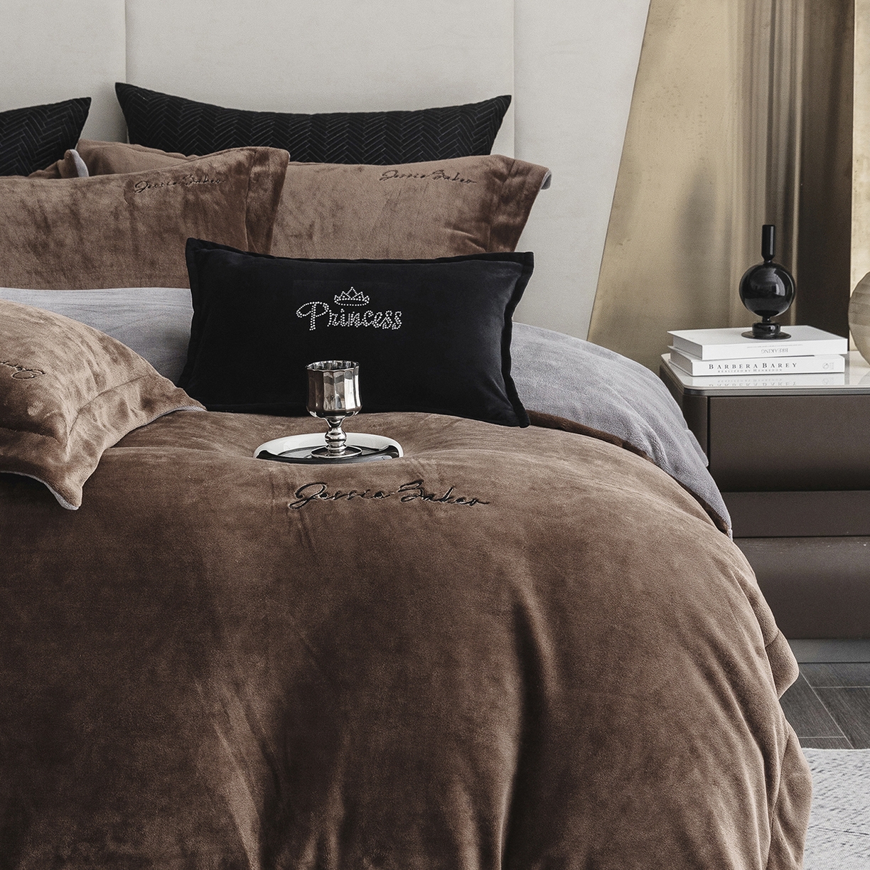 91家纺网 家纺一手货源 找家纺 时亿家居 2026新款恒温奶芙绒系列四件套-帛瑞 帛瑞-棕