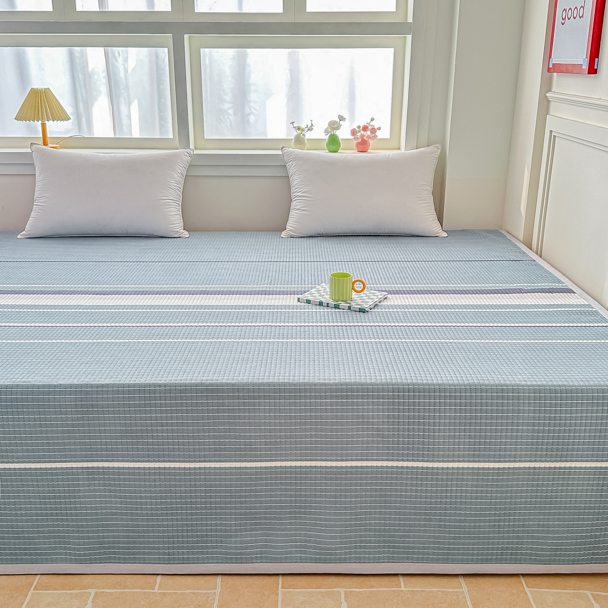 91家纺网 家纺一手货源 找家纺 （总）手艺人家纺 2026新款水洗棉夹棉榻榻米炕盖防滑炕垫，床盖，东北大炕火炕，四季可用