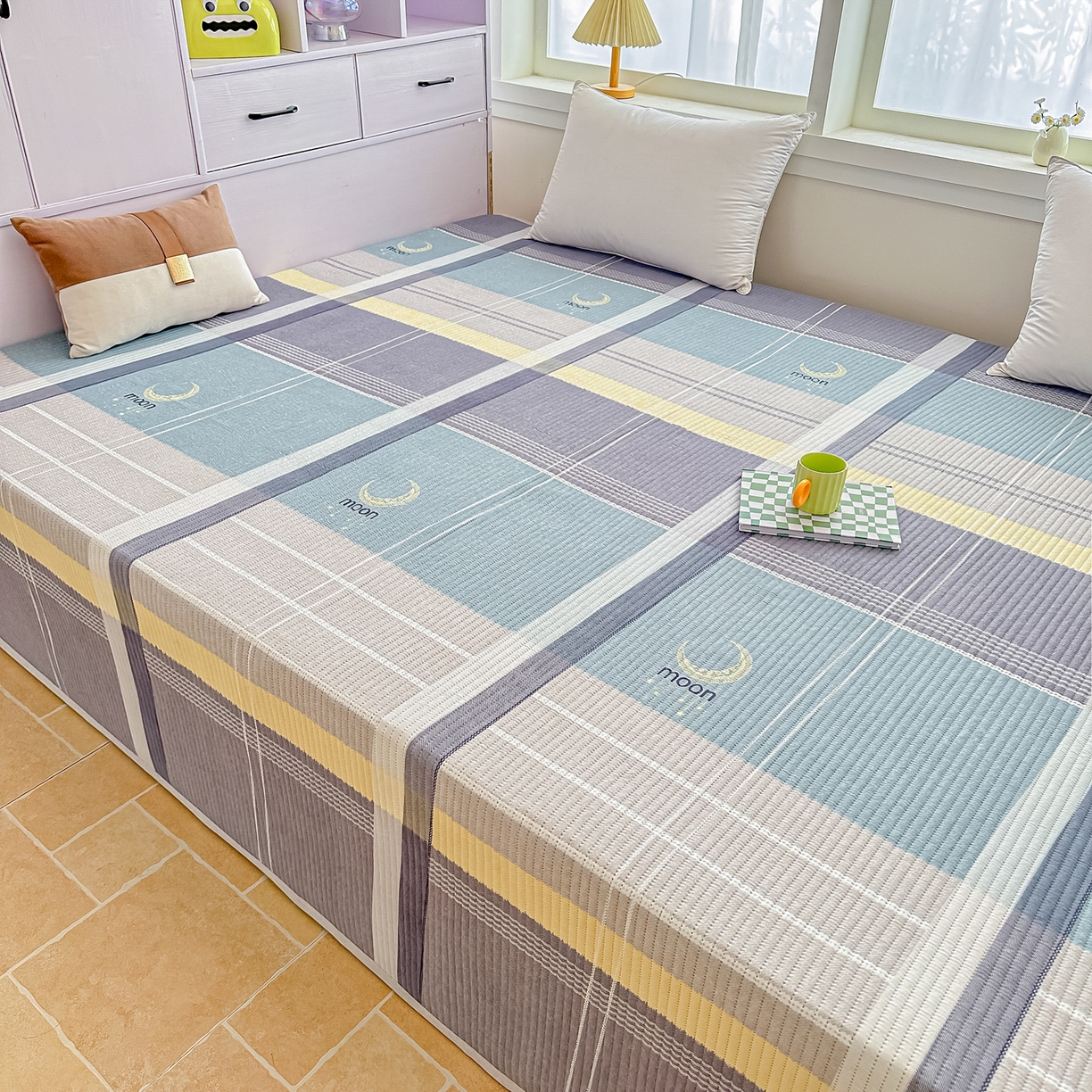 91家纺网 家纺一手货源 找家纺 （总）手艺人家纺 2026新款水洗棉夹棉榻榻米炕盖防滑炕垫，床盖，东北大炕火炕，四季可用