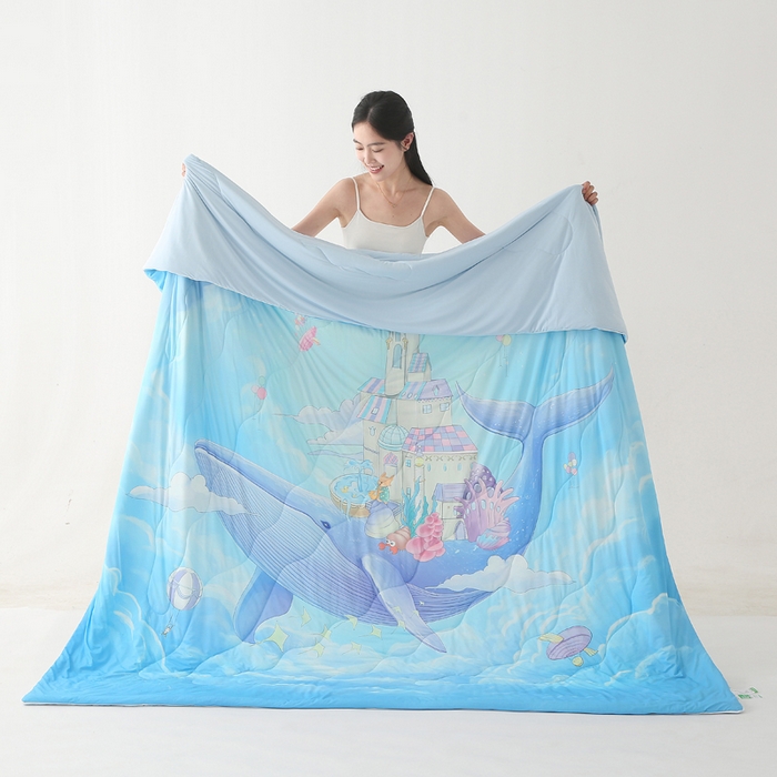 91家纺网 家纺一手货源 找家纺 （总）亚龙工厂店 2026新款大版数码云母冰丝夏凉被被子被芯