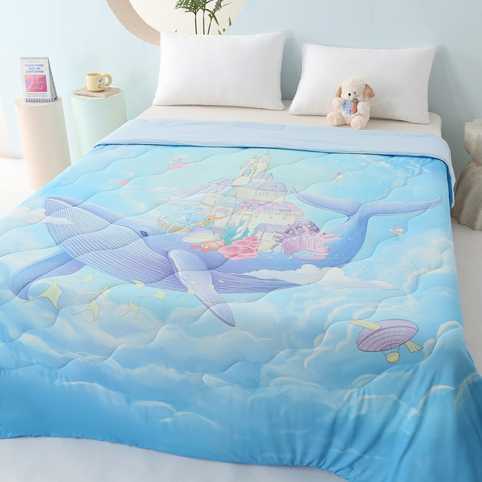 91家纺网 家纺一手货源 找家纺 （总）亚龙工厂店 2026新款大版数码云母冰丝夏凉被被子被芯