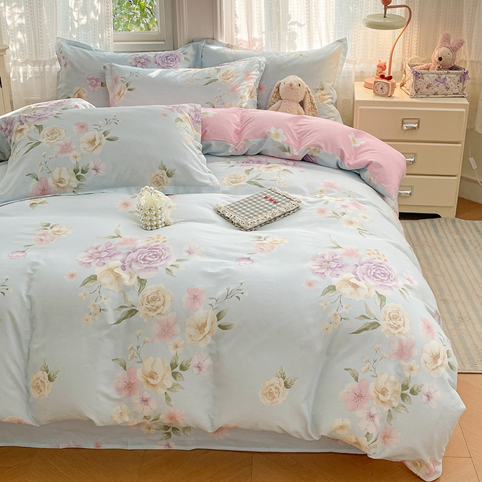 91家纺网 家纺一手货源 找家纺 （总）世爵 2026新款全棉纯棉印花小清新单被套单品系列