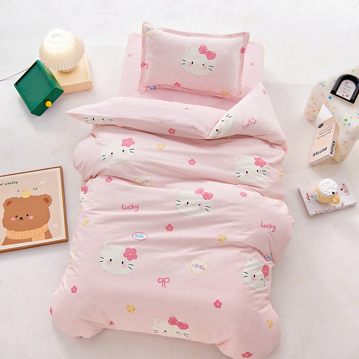 91家纺网 家纺一手货源 找家纺 （总）芭伯妮 2026新款全棉AB版幼儿园三件套宝宝午睡被子六件套儿童被套多件套（第一批）