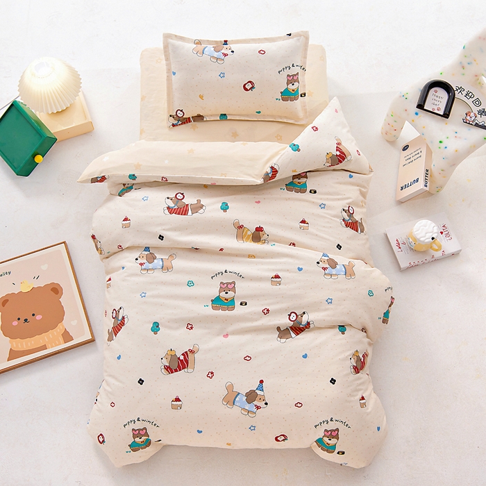 91家纺网 家纺一手货源 找家纺 （总）芭伯妮 2026新款全棉AB版幼儿园三件套宝宝午睡被子六件套儿童被套多件套（第一批）