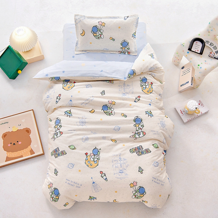 91家纺网 家纺一手货源 找家纺 （总）芭伯妮 2026新款全棉AB版幼儿园三件套宝宝午睡被子六件套儿童被套多件套（第一批）