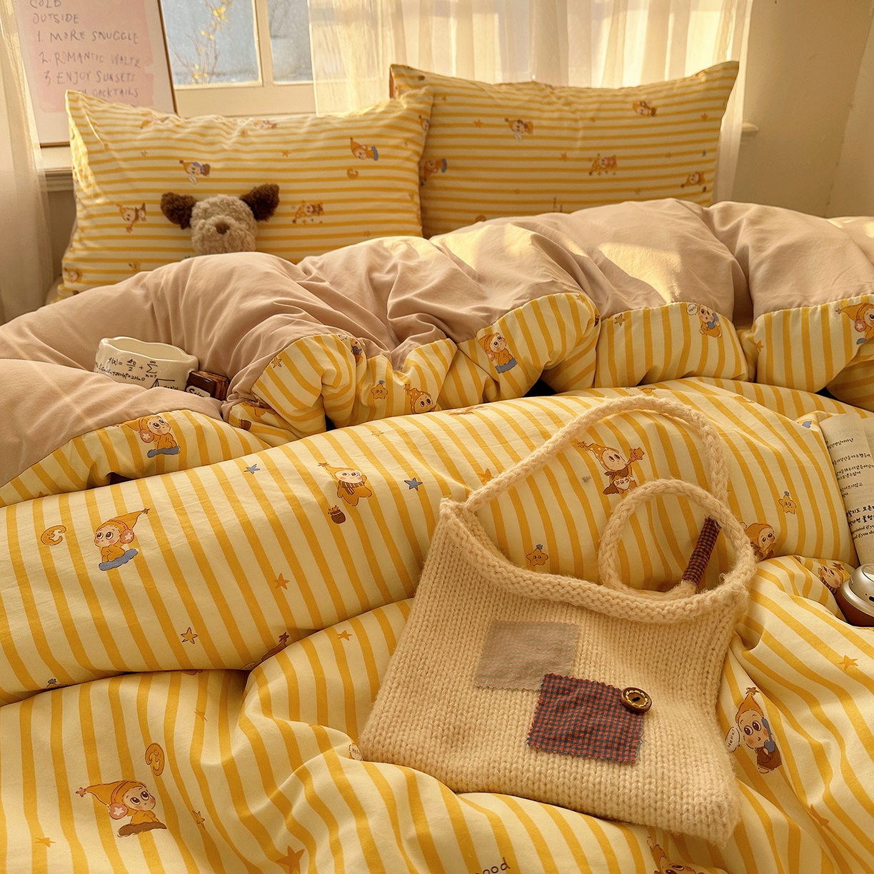 91家纺网 家纺一手货源 找家纺 （总）沐芷 2026 【提供买家秀】古法水洗仿棉A类四件套床上用品三件套被套被罩床笠款---第二波