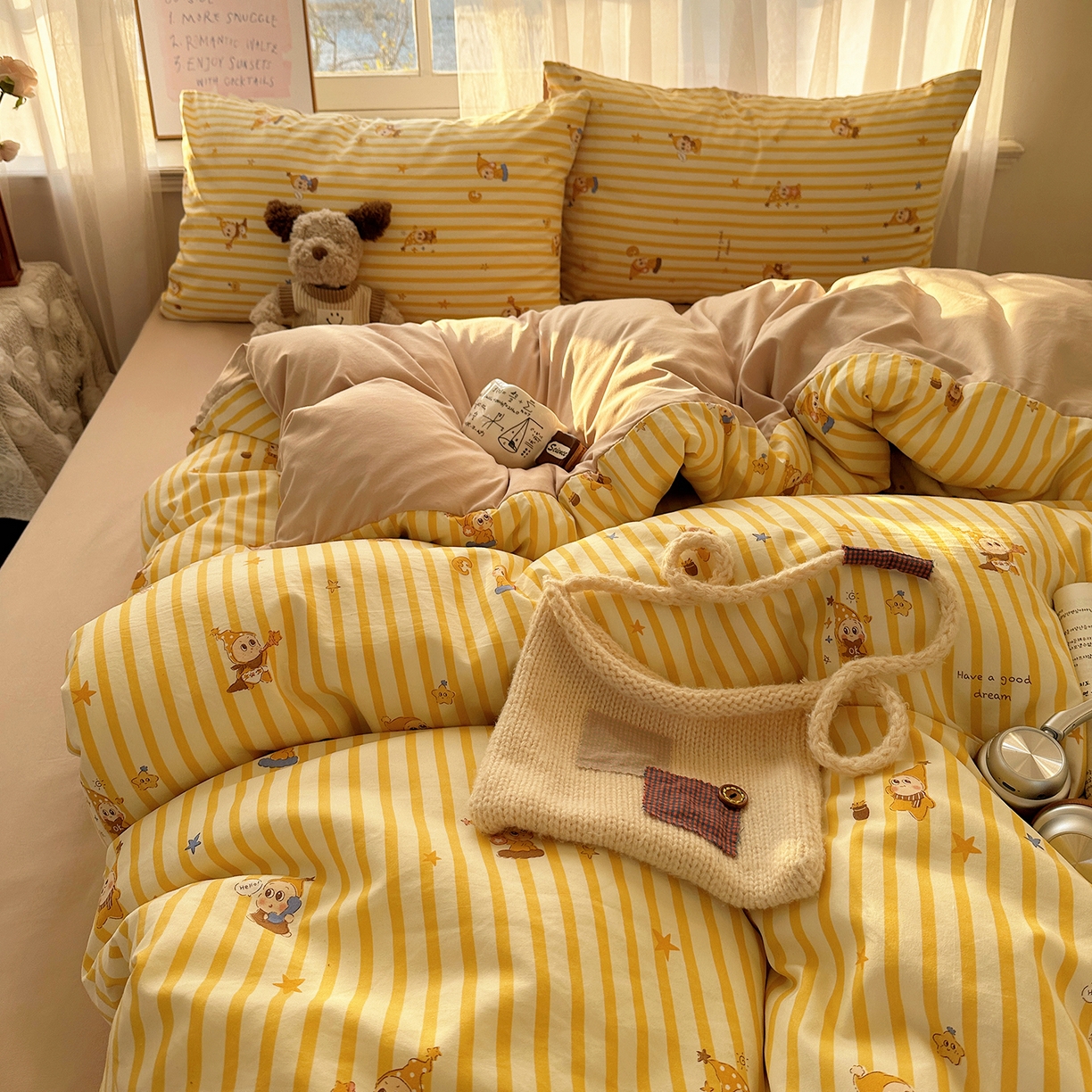 91家纺网 家纺一手货源 找家纺 （总）沐芷 2026 【提供买家秀】古法水洗仿棉A类四件套床上用品三件套被套被罩床笠款---第二波