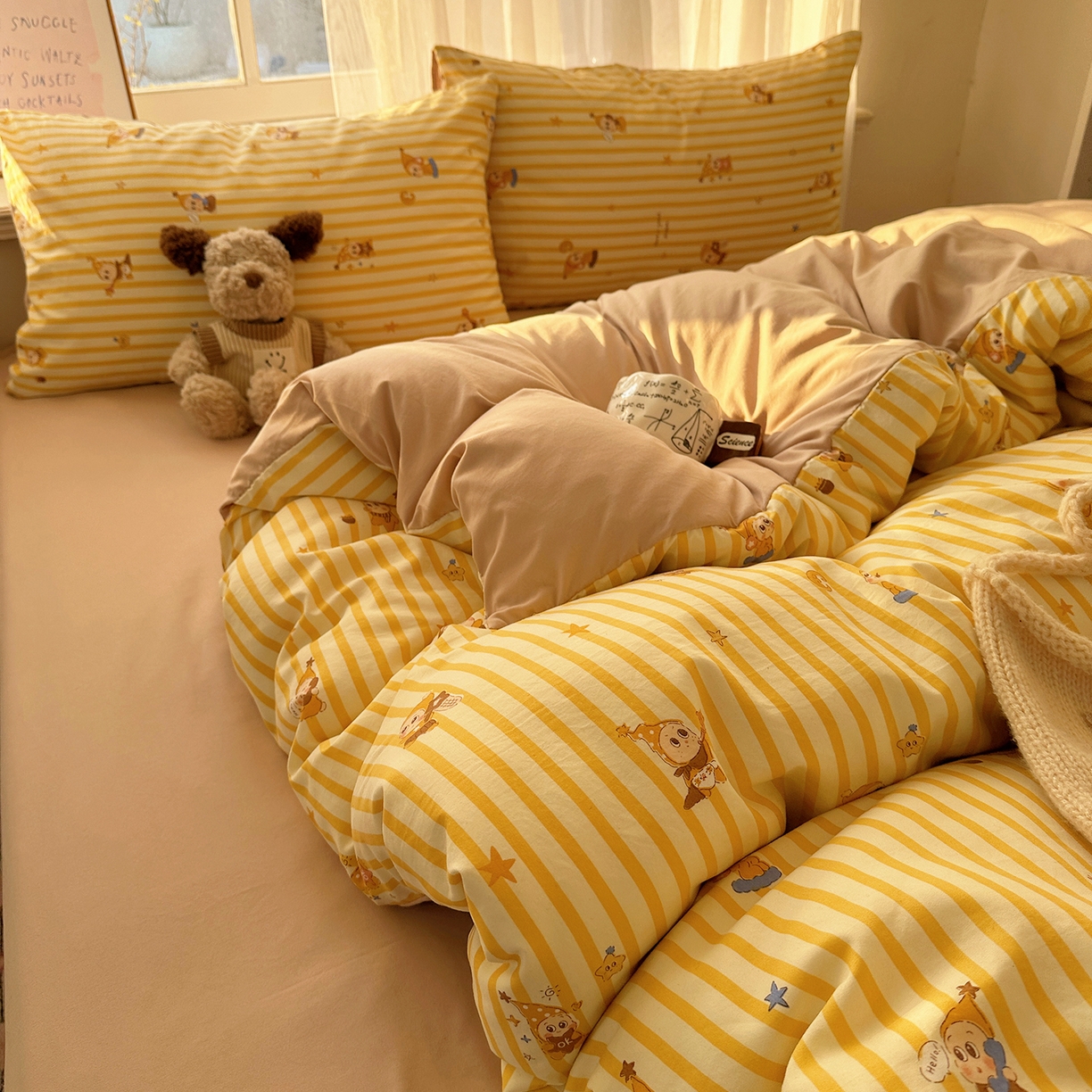 91家纺网 家纺一手货源 找家纺 （总）沐芷 2026 【提供买家秀】古法水洗仿棉A类四件套床上用品三件套被套被罩床笠款---第二波