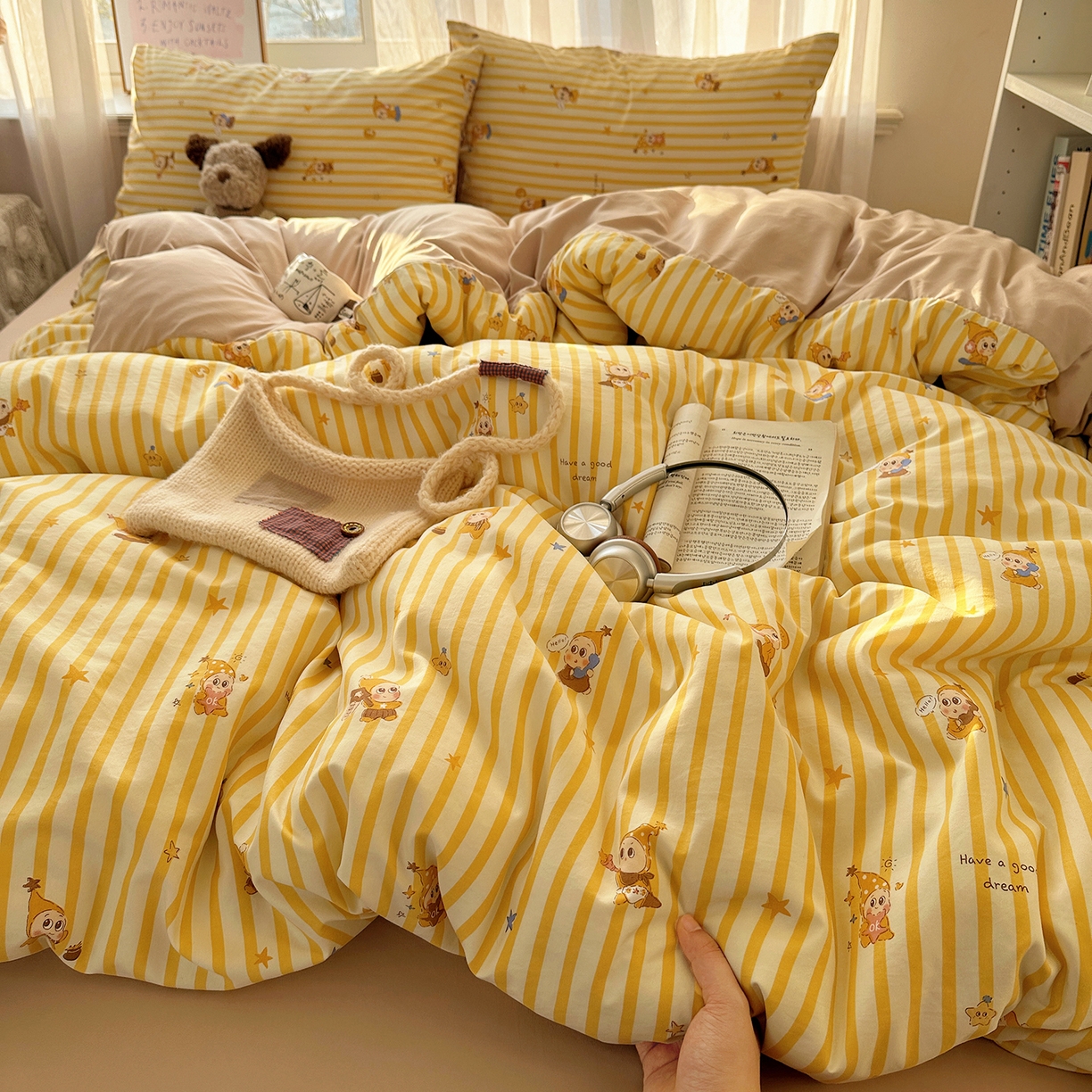 91家纺网 家纺一手货源 找家纺 （总）沐芷 2026 【提供买家秀】古法水洗仿棉A类四件套床上用品三件套被套被罩床笠款---第二波