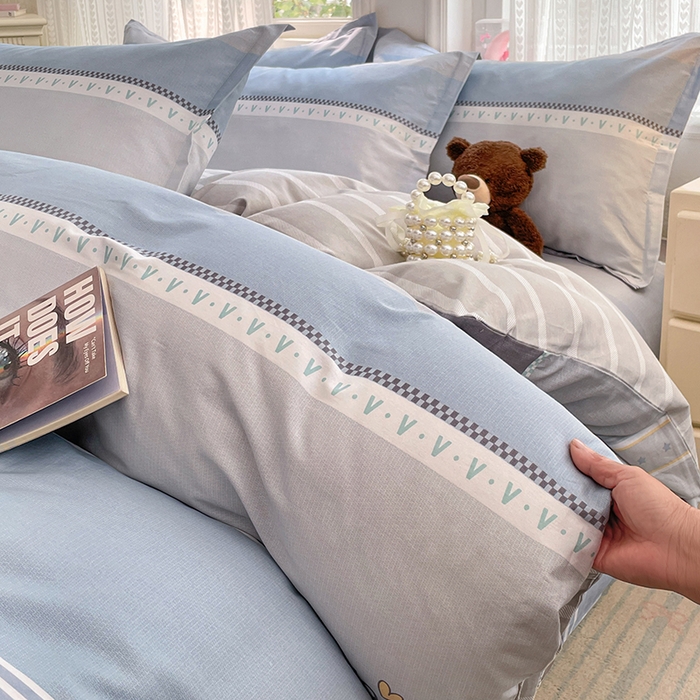 91家纺网 家纺一手货源 找家纺 世爵 2026新款全棉纯棉印花小清新单被套单品系列 墨尔本