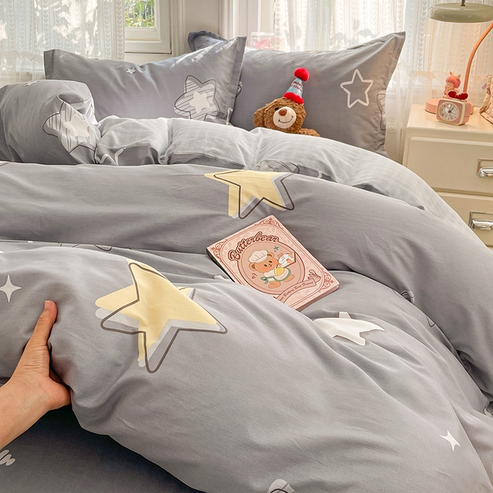 91家纺网 家纺一手货源 找家纺 世爵 2026新款全棉纯棉印花小清新单被套单品系列 天空之城