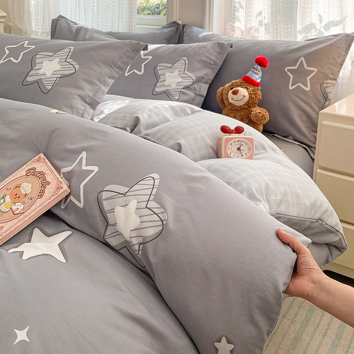 91家纺网 家纺一手货源 找家纺 世爵 2026新款全棉纯棉印花小清新单被套单品系列 天空之城