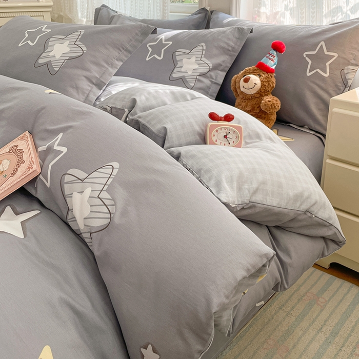 91家纺网 家纺一手货源 找家纺 世爵 2026新款全棉纯棉印花小清新单被套单品系列 天空之城