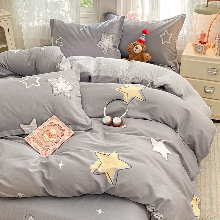 91家纺网 家纺一手货源 找家纺 世爵 2026新款全棉纯棉印花小清新单被套单品系列 天空之城