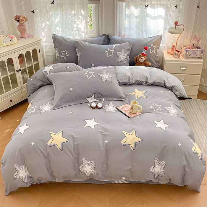 91家纺网 家纺一手货源 找家纺 世爵 2026新款全棉纯棉印花小清新单被套单品系列 天空之城