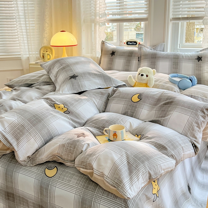 91家纺网 家纺一手货源 找家纺 世爵 2026新款全棉纯棉印花小清新单被套单品系列 星空印记