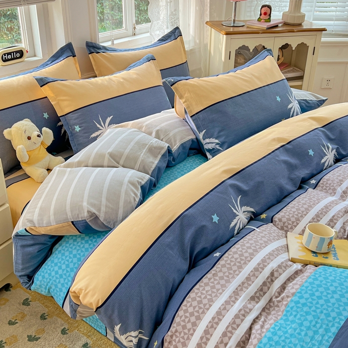 91家纺网 家纺一手货源 找家纺 世爵 2026新款全棉纯棉印花小清新单被套单品系列 漫步云端