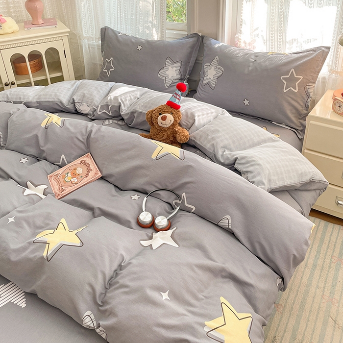 91家纺网 家纺一手货源 找家纺 世爵 2026新款全棉纯棉印花小清新单被套单品系列 天空之城