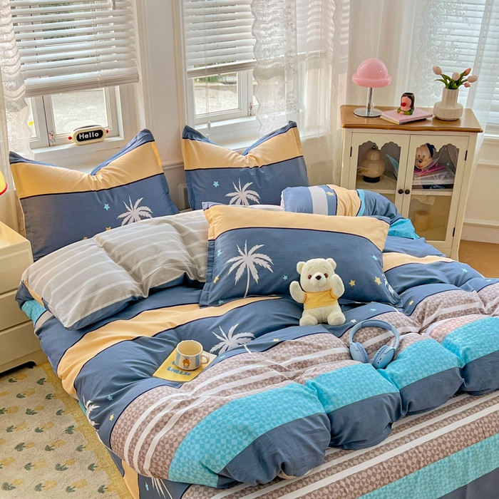 91家纺网 家纺一手货源 找家纺 世爵 2026新款全棉纯棉印花小清新单被套单品系列 漫步云端