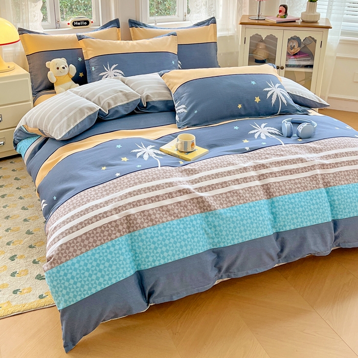 91家纺网 家纺一手货源 找家纺 世爵 2026新款全棉纯棉印花小清新单被套单品系列 漫步云端