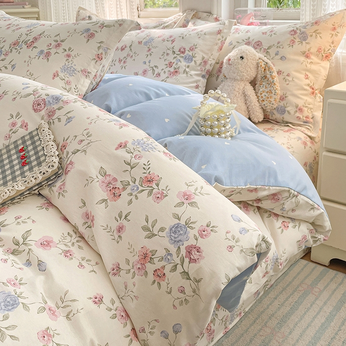 91家纺网 家纺一手货源 找家纺 世爵 2026新款全棉纯棉印花小清新单被套单品系列 妙语花香