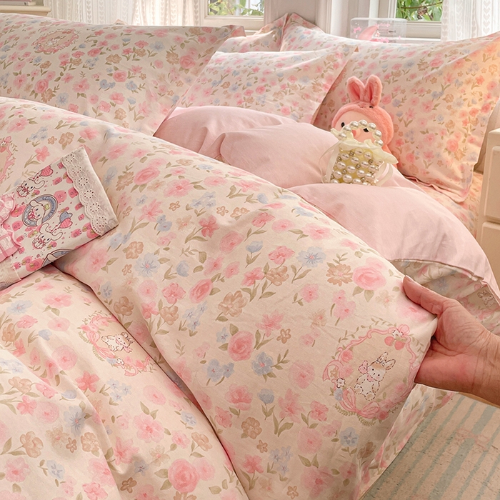 91家纺网 家纺一手货源 找家纺 世爵 2026新款全棉纯棉印花小清新单被套单品系列 碎花拾影