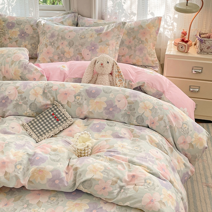 世爵 2026新款全棉纯棉印花小清新单被套单品系列 宁夏花苒