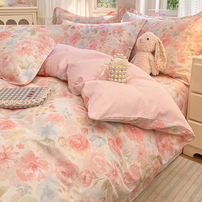 91家纺网 家纺一手货源 找家纺 世爵 2026新款全棉纯棉印花小清新单被套单品系列 盛夏晚晴