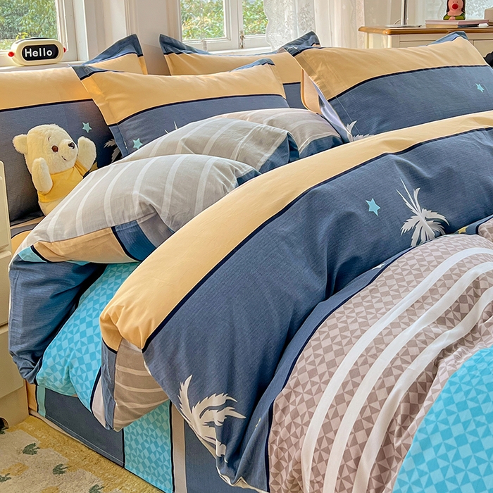 91家纺网 家纺一手货源 找家纺 世爵 2026新款全棉纯棉印花小清新单被套单品系列 漫步云端