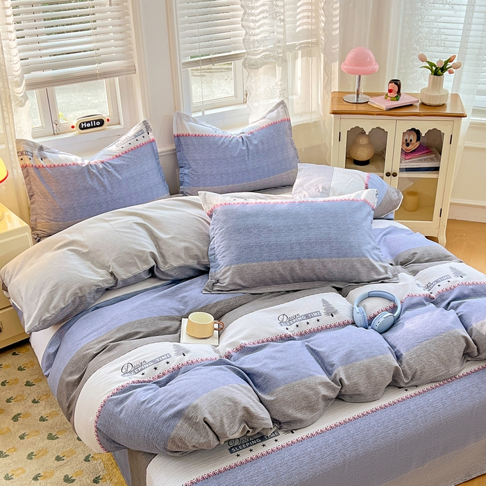 91家纺网 家纺一手货源 找家纺 世爵 2026新款全棉纯棉印花小清新单被套单品系列 尤里卡