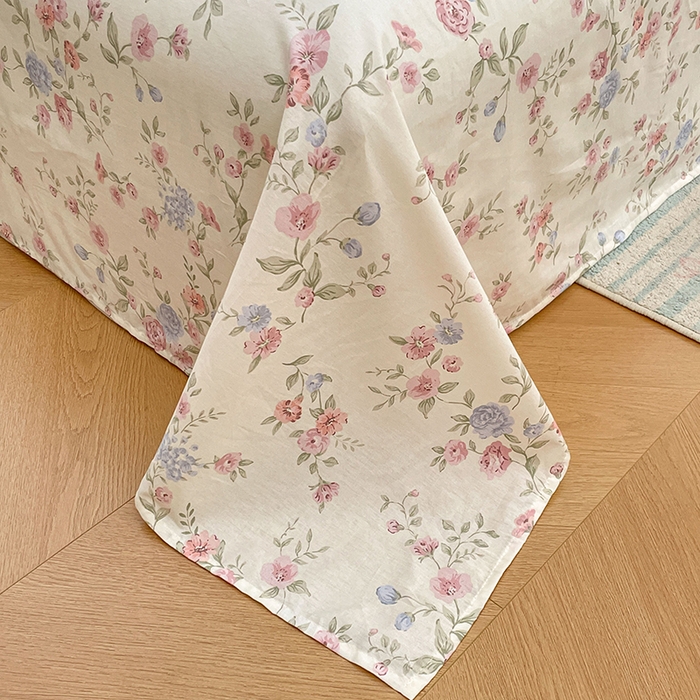 91家纺网 家纺一手货源 找家纺 世爵 2026新款全棉纯棉印花小清新单被套单品系列 妙语花香