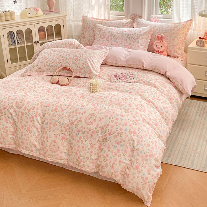 91家纺网 家纺一手货源 找家纺 世爵 2026新款全棉纯棉印花小清新单被套单品系列 碎花拾影