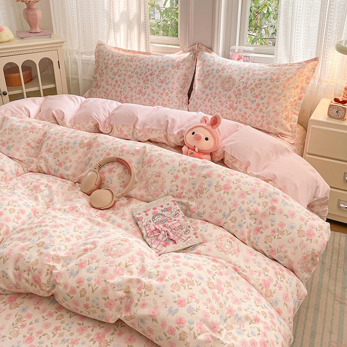 91家纺网 家纺一手货源 找家纺 世爵 2026新款全棉纯棉印花小清新单被套单品系列 碎花拾影