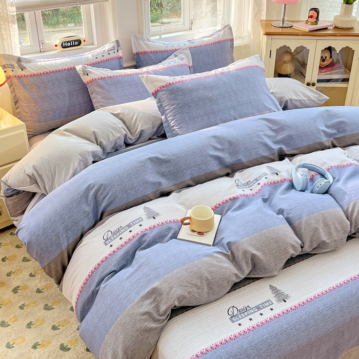 91家纺网 家纺一手货源 找家纺 世爵 2026新款全棉纯棉印花小清新单被套单品系列 尤里卡