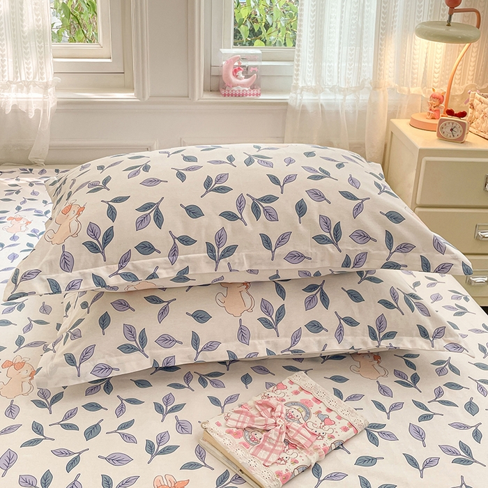 91家纺网 家纺一手货源 找家纺 世爵 2026新款全棉纯棉印花小清新单被套单品系列 花园兔