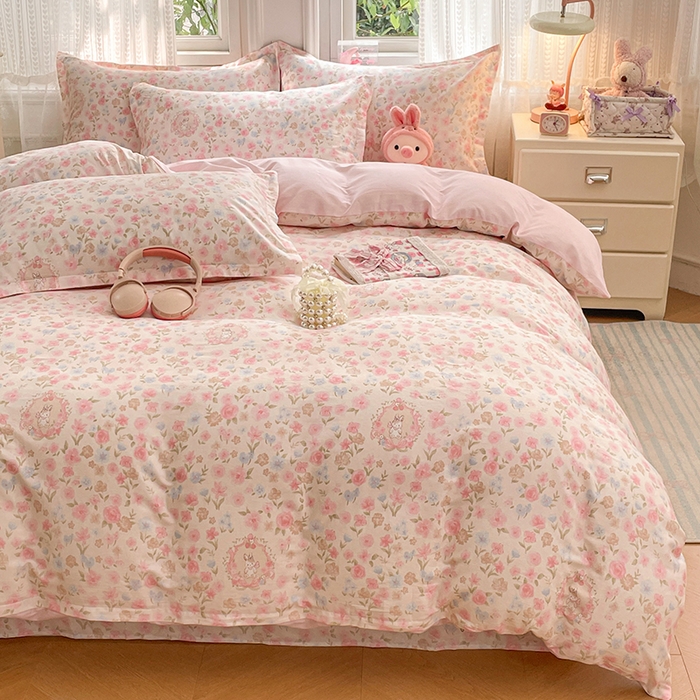 91家纺网 家纺一手货源 找家纺 世爵 2026新款全棉纯棉印花小清新单被套单品系列 碎花拾影