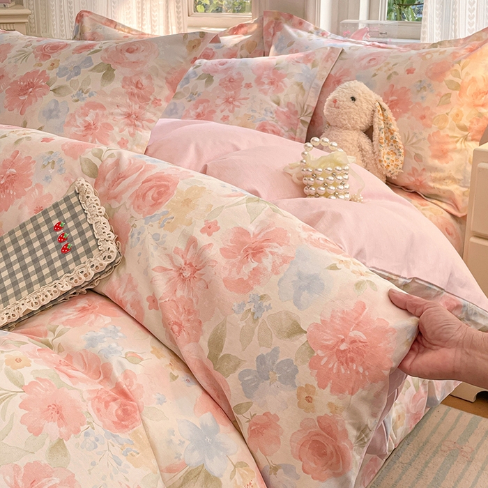 91家纺网 家纺一手货源 找家纺 世爵 2026新款全棉纯棉印花小清新单被套单品系列 盛夏晚晴