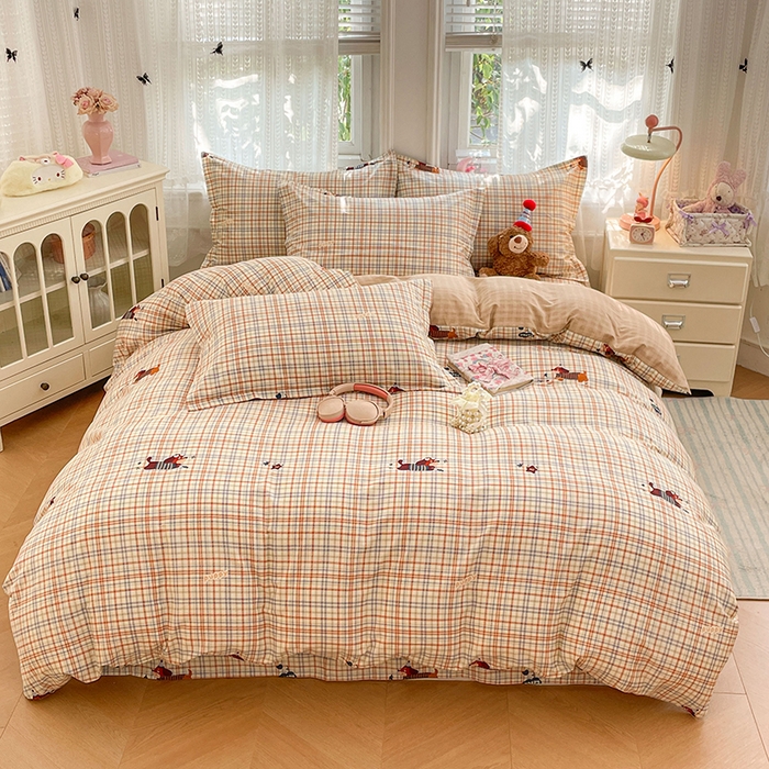 91家纺网 家纺一手货源 找家纺 世爵 2026新款全棉纯棉印花小清新单被套单品系列 可爱萌宠