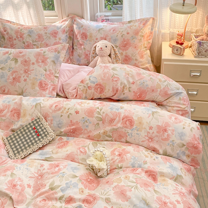 91家纺网 家纺一手货源 找家纺 世爵 2026新款全棉纯棉印花小清新单被套单品系列 盛夏晚晴