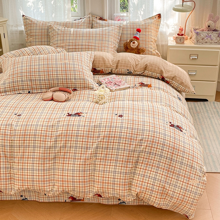 91家纺网 家纺一手货源 找家纺 世爵 2026新款全棉纯棉印花小清新单被套单品系列 可爱萌宠